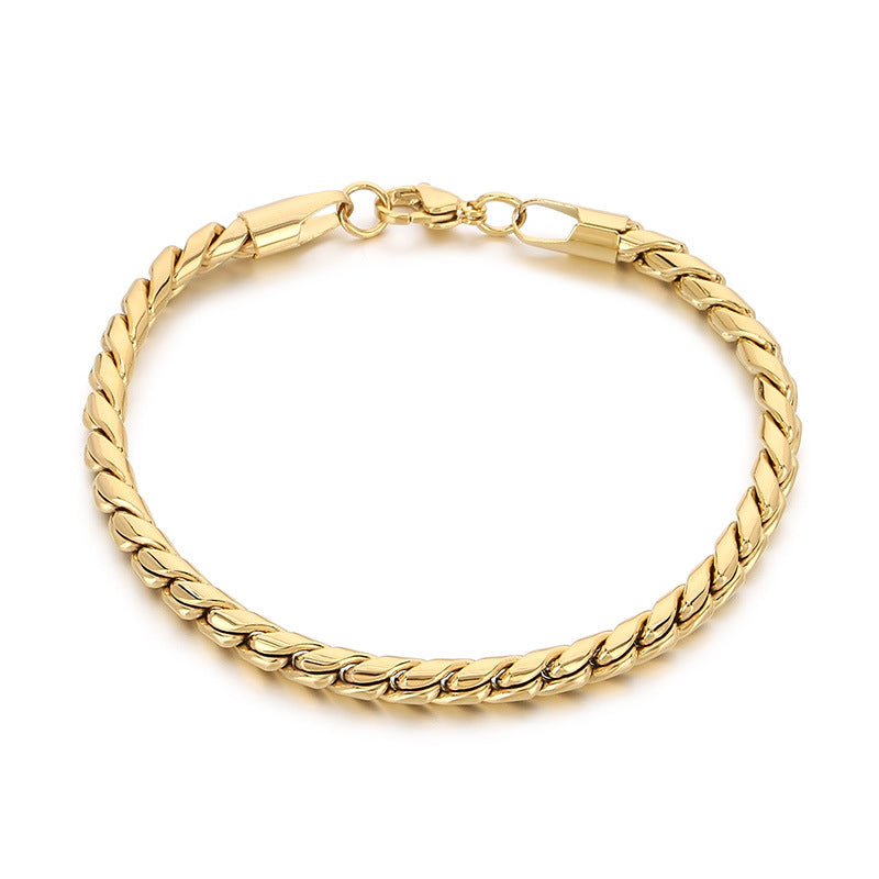Twisted-rope Stainless Steel Mens Bracelet - Image 5