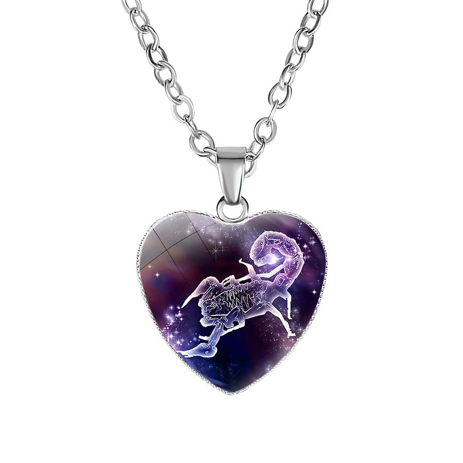 Women's Zodiac Heart Pendant Necklace - Image 11