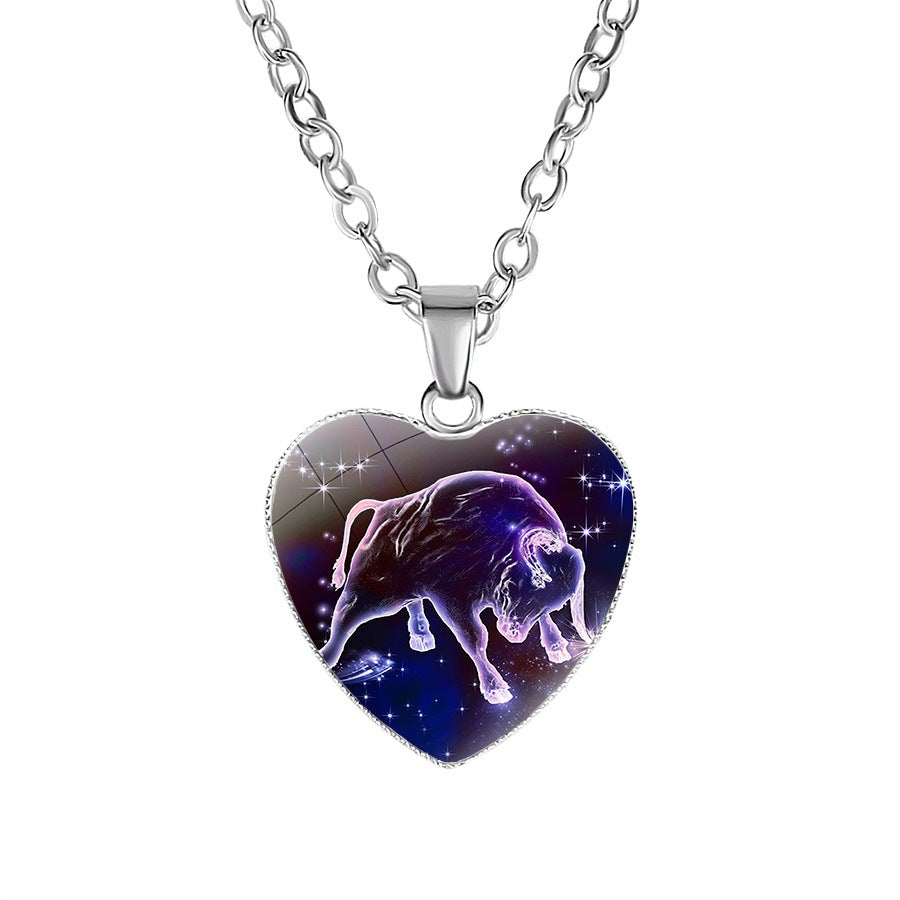Women's Zodiac Heart Pendant Necklace - Image 13