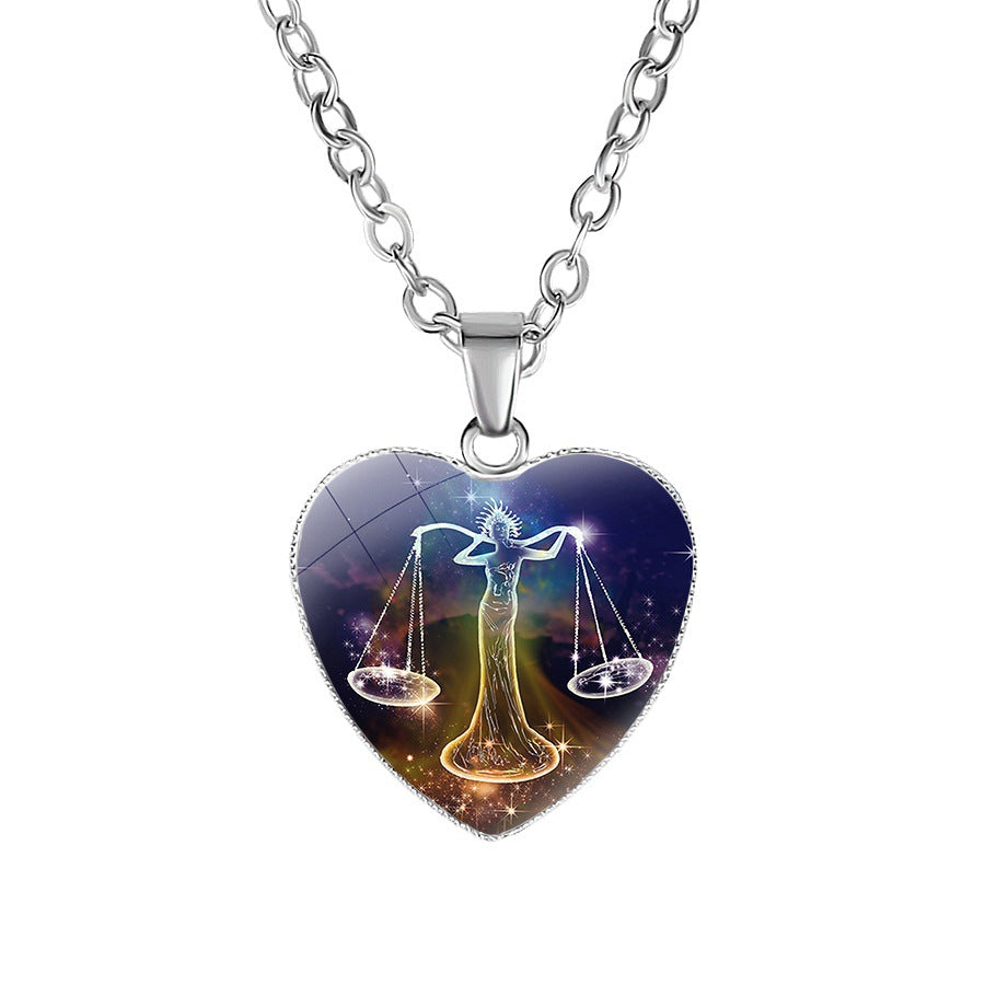 Women's Zodiac Heart Pendant Necklace - Image 8
