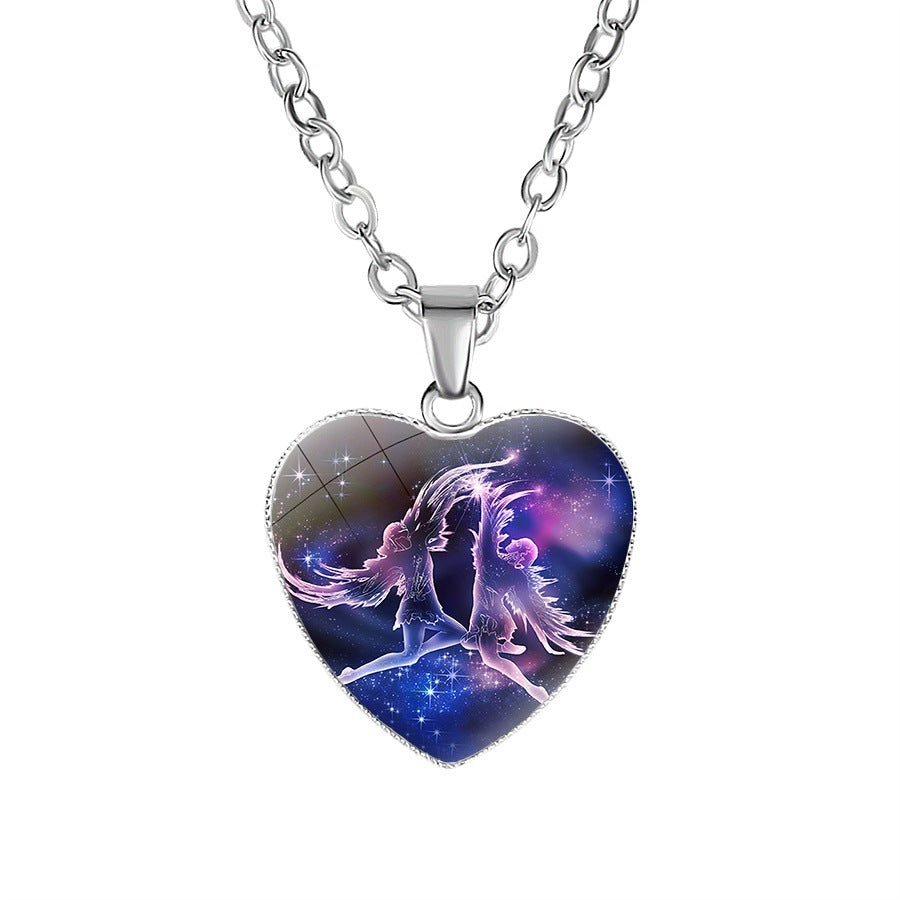 Women's Zodiac Heart Pendant Necklace - Image 6