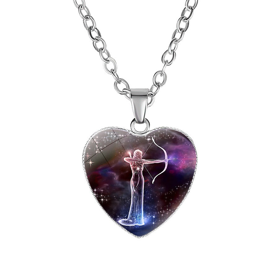Women's Zodiac Heart Pendant Necklace - Image 10