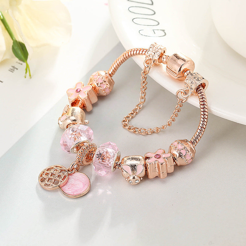 Fashion Love Geometric Rose Gold Bracelet Women's Jewelry - Image 4