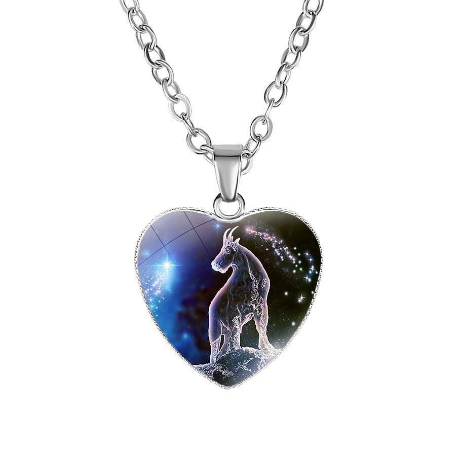 Women's Zodiac Heart Pendant Necklace - Image 5