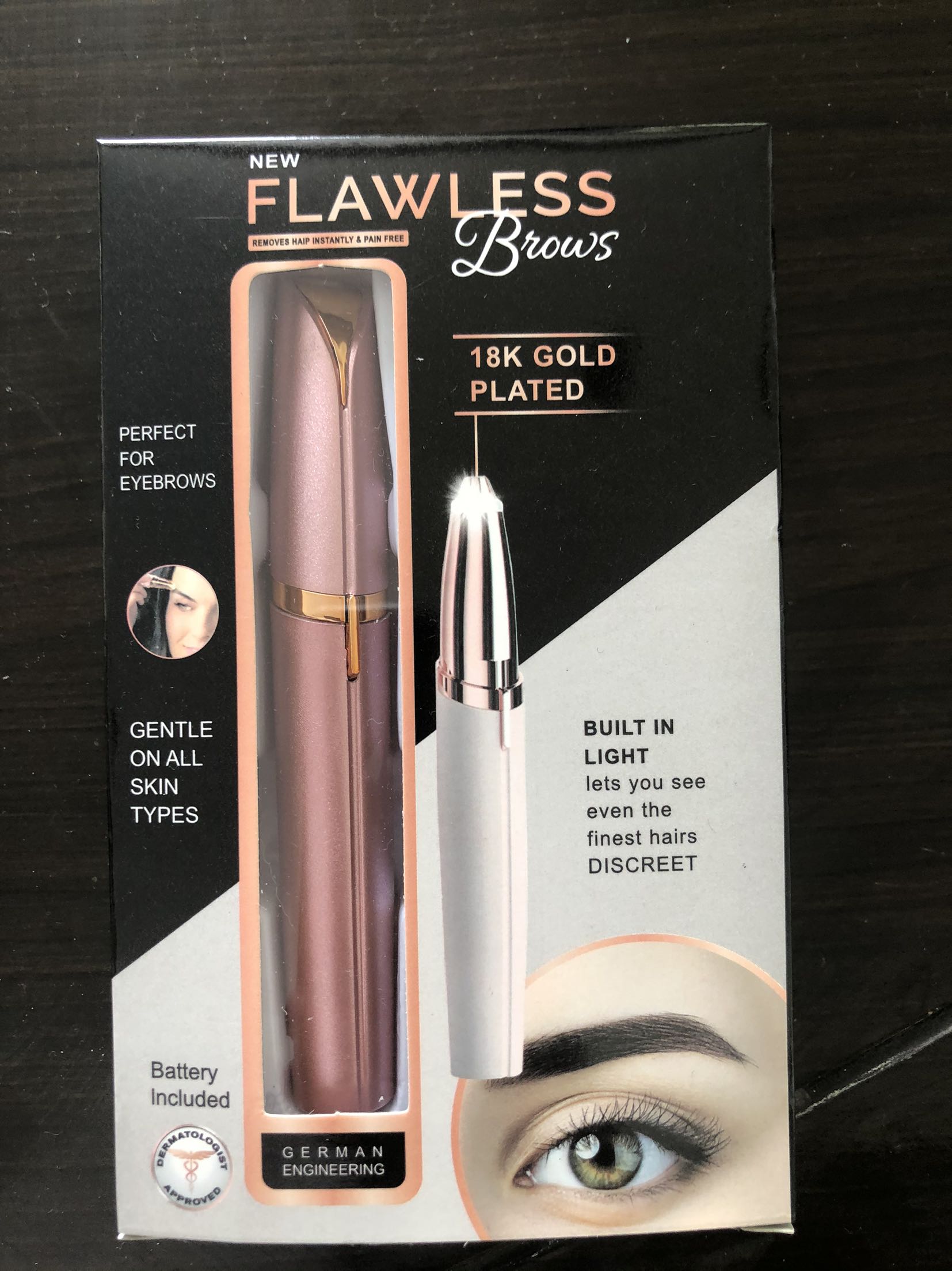 Mini Electric Eyebrow Trimmer Lipstick Brows Pen Hair Remover Painless Razor Epilator with LED Light - Image 12