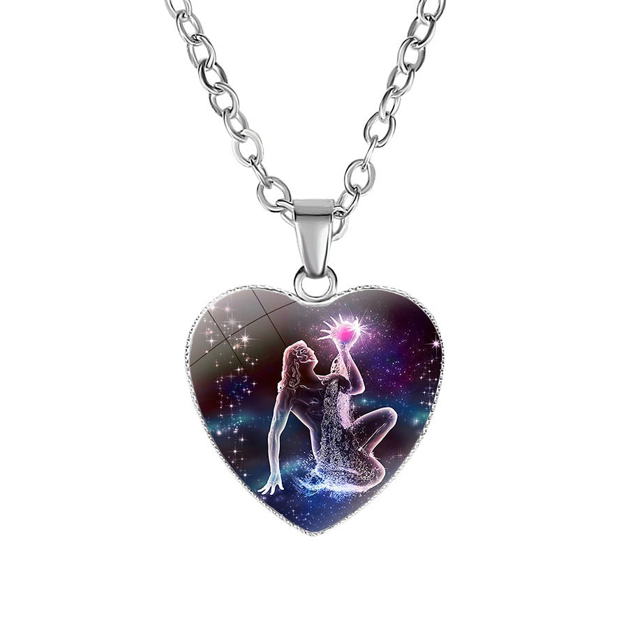 Women's Zodiac Heart Pendant Necklace - Image 3