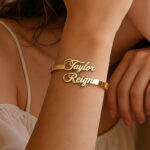 Stainless Steel Double-name Bracelet With Fashionable Vacuum Coating