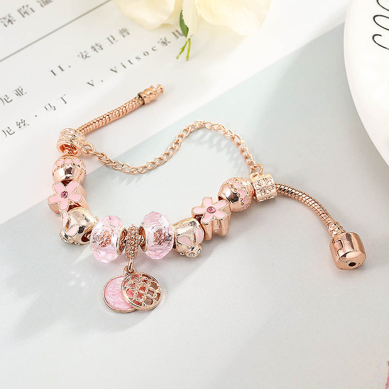 Fashion Love Geometric Rose Gold Bracelet Women's Jewelry - Image 5